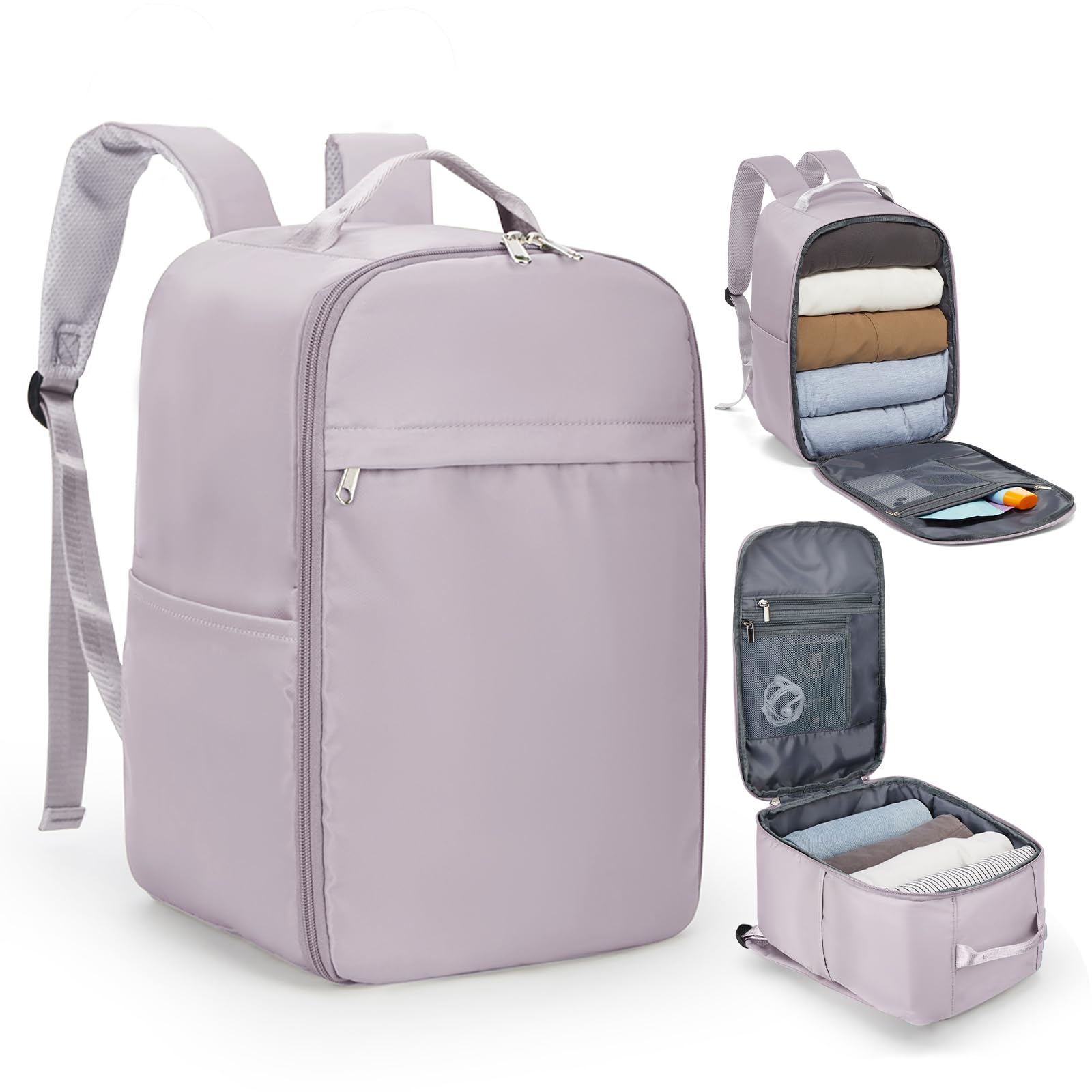 SZLX Zaino Ryanair 40x30x20 Sottovuoto con pompa Zaino da Viaggio 40x20x25 Sottovuoto Bagaglio a Mano Wizzair Donna Borse da Cabina per Easyjet 45x36x20 Uomo per Laptop 14 Pollici Impermeabile