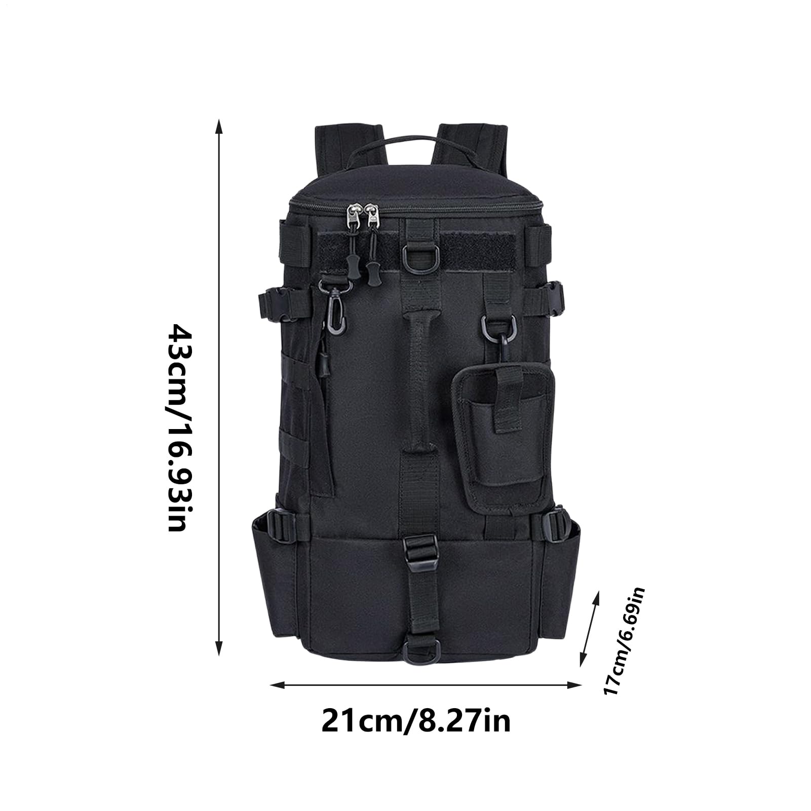 Tackle Sac à dos | Sac à dos Oxford multi-poches | Sac à dos pour la pêche avec support de canne à pêche pour le travail, les voyages, la gym, l'école, le camping, la randonnée, les appâts pour homme