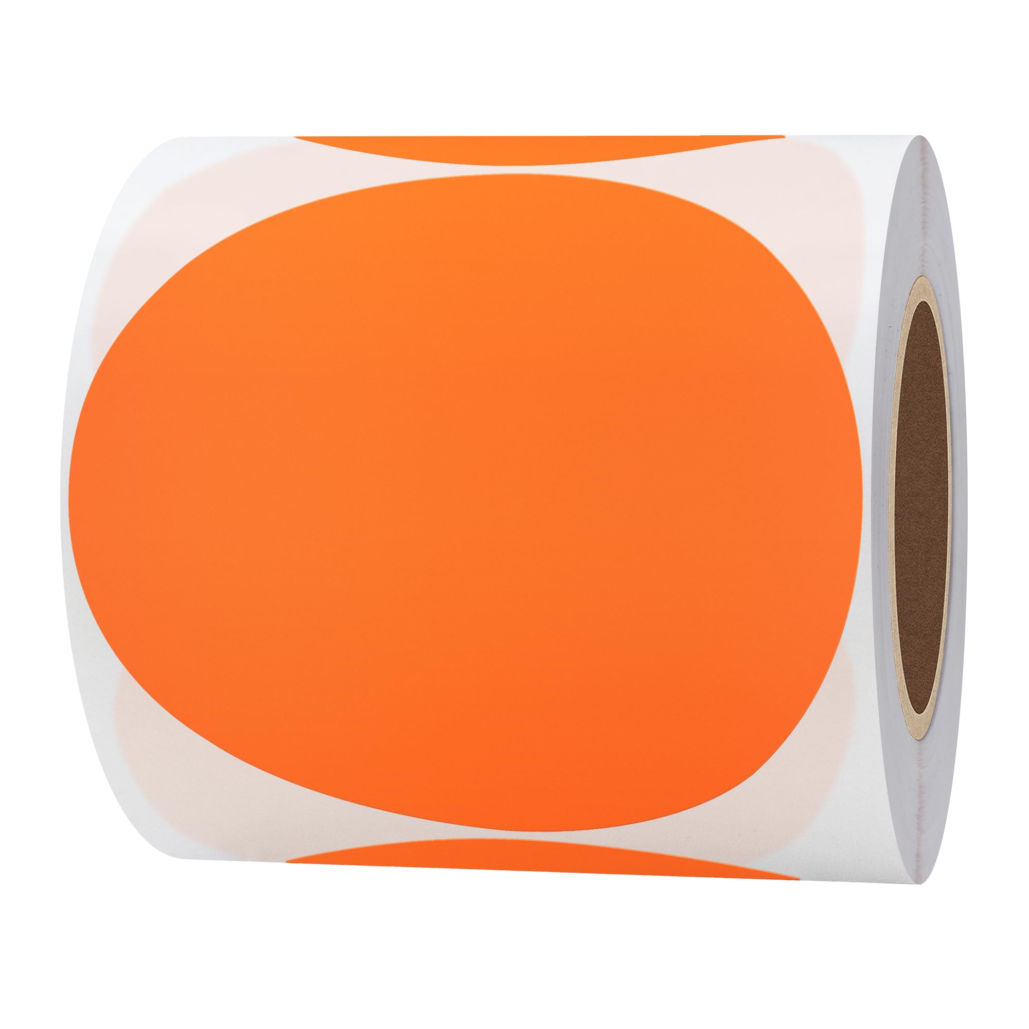 Hylabelest Fluorescent Orange Circle Stickers Color Coding Dots Labels (4 inch)