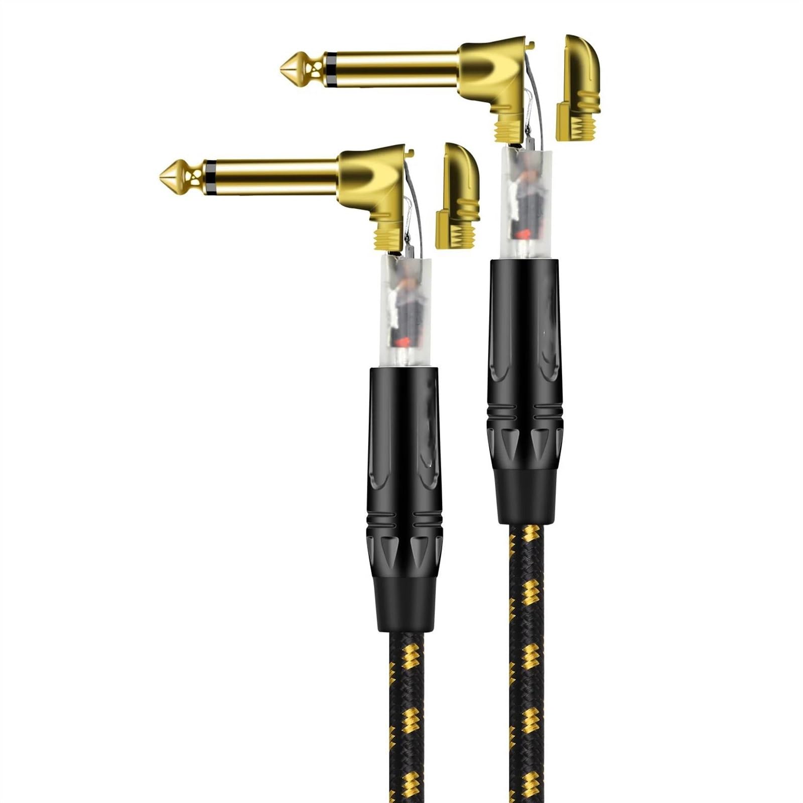 Cable De Audio De Guitarra Cable de guitarra en ángulo recto de 1/4" a 1/4": para guitarras eléctricas, bajos de bajo ruido y más (Color : 3, Size : 5m)