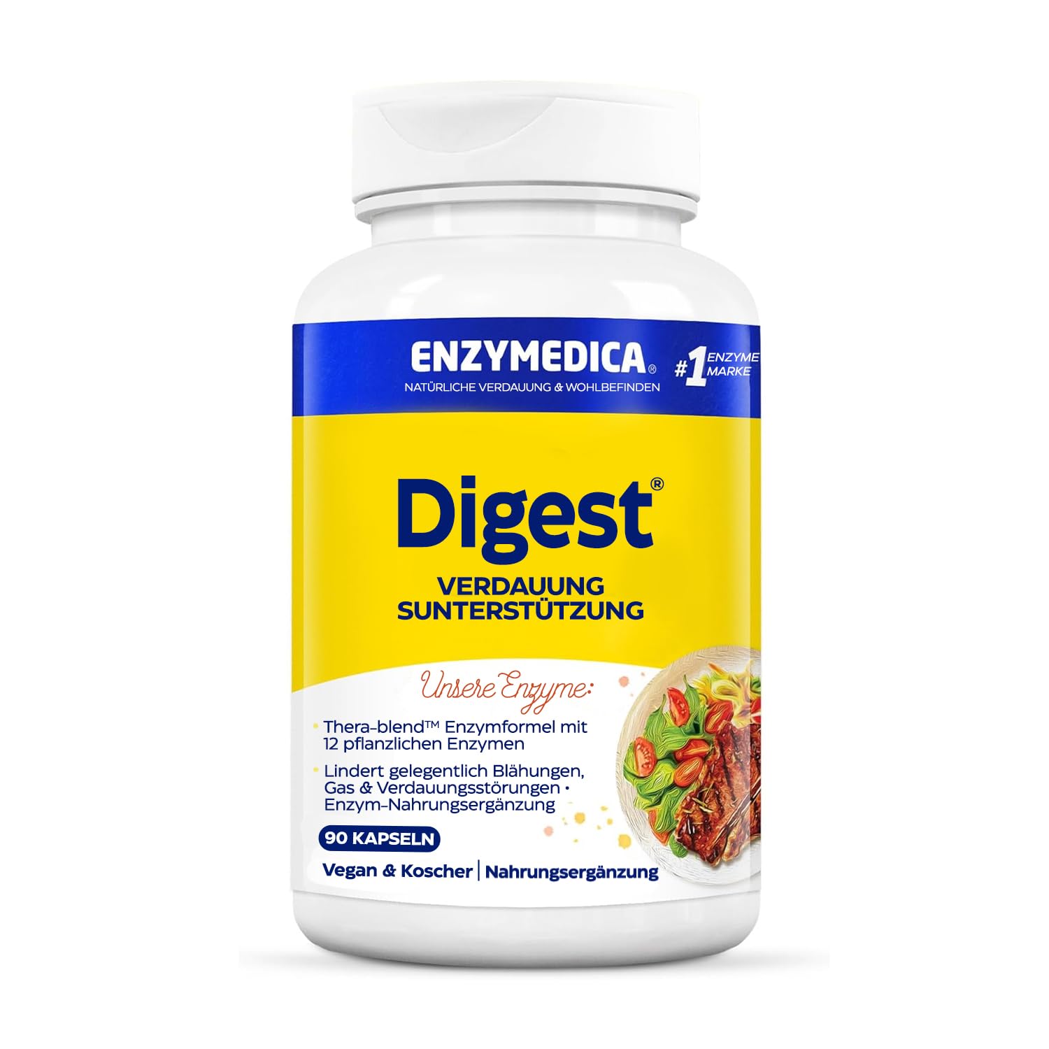 Enzymedica - Digest, schnell wirkende Enzym-Formel, reduziert Gase und Blähungen, verbessert die Nährstoffaufnahme und Energie, glutenfrei, milchfrei, vegetarisch