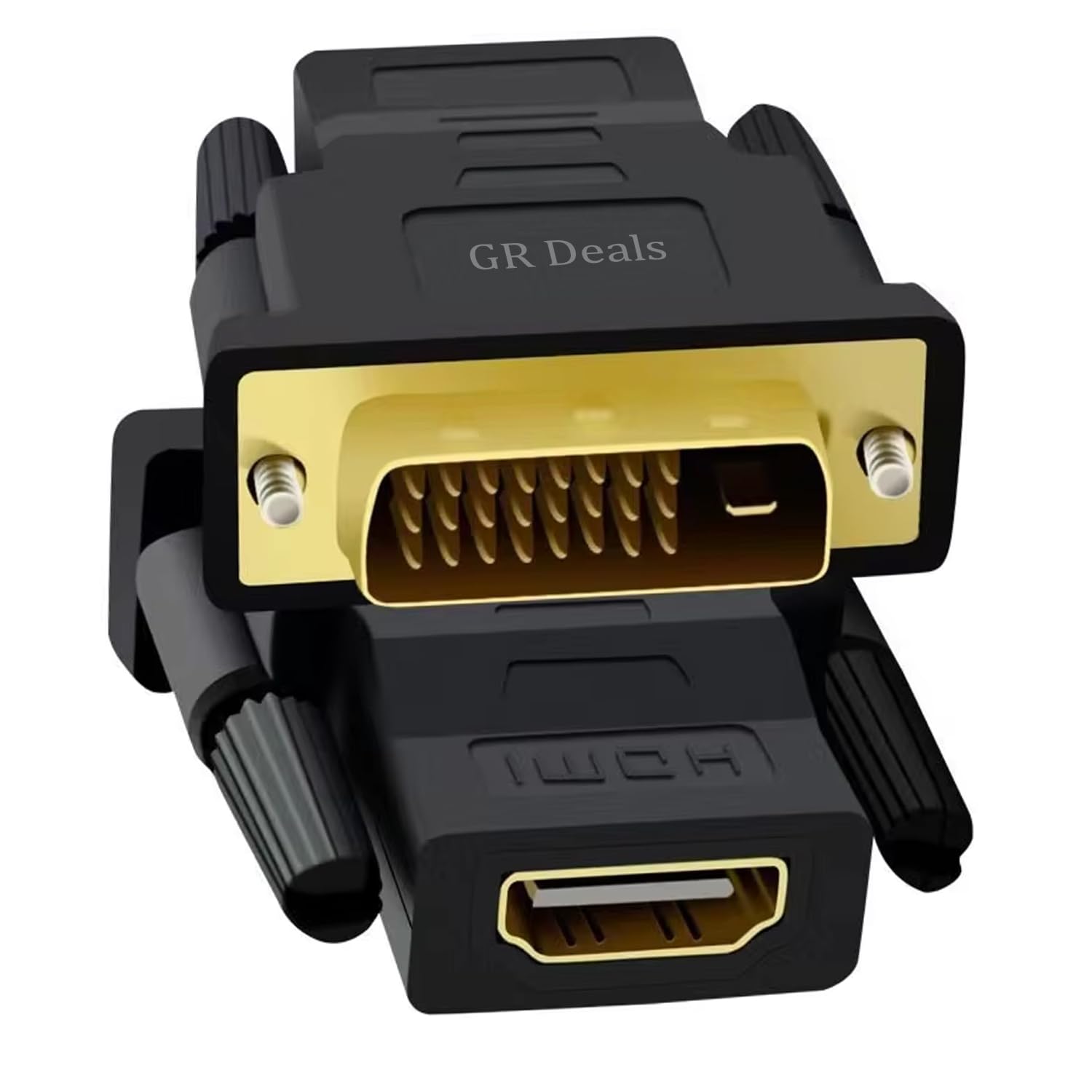 GR Deals DVI Male to HDMI Female Converter, Support 1080P, 3D Compatible with Gaming Console,TV Box, Projector, HDTV (24+1) with Gold-Plated DVI. Black.-image-17