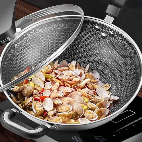 Wok de acero inoxidable anticadherente 34 cm miniatura 2