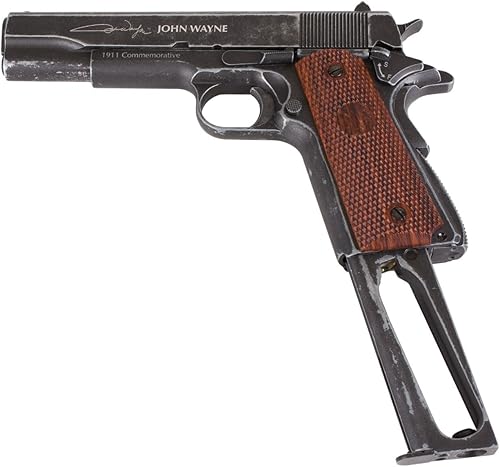 Miniatura 5 de John Wayne 1911 Pistola de metal CO2 BB pistola de aire de agarre marrón