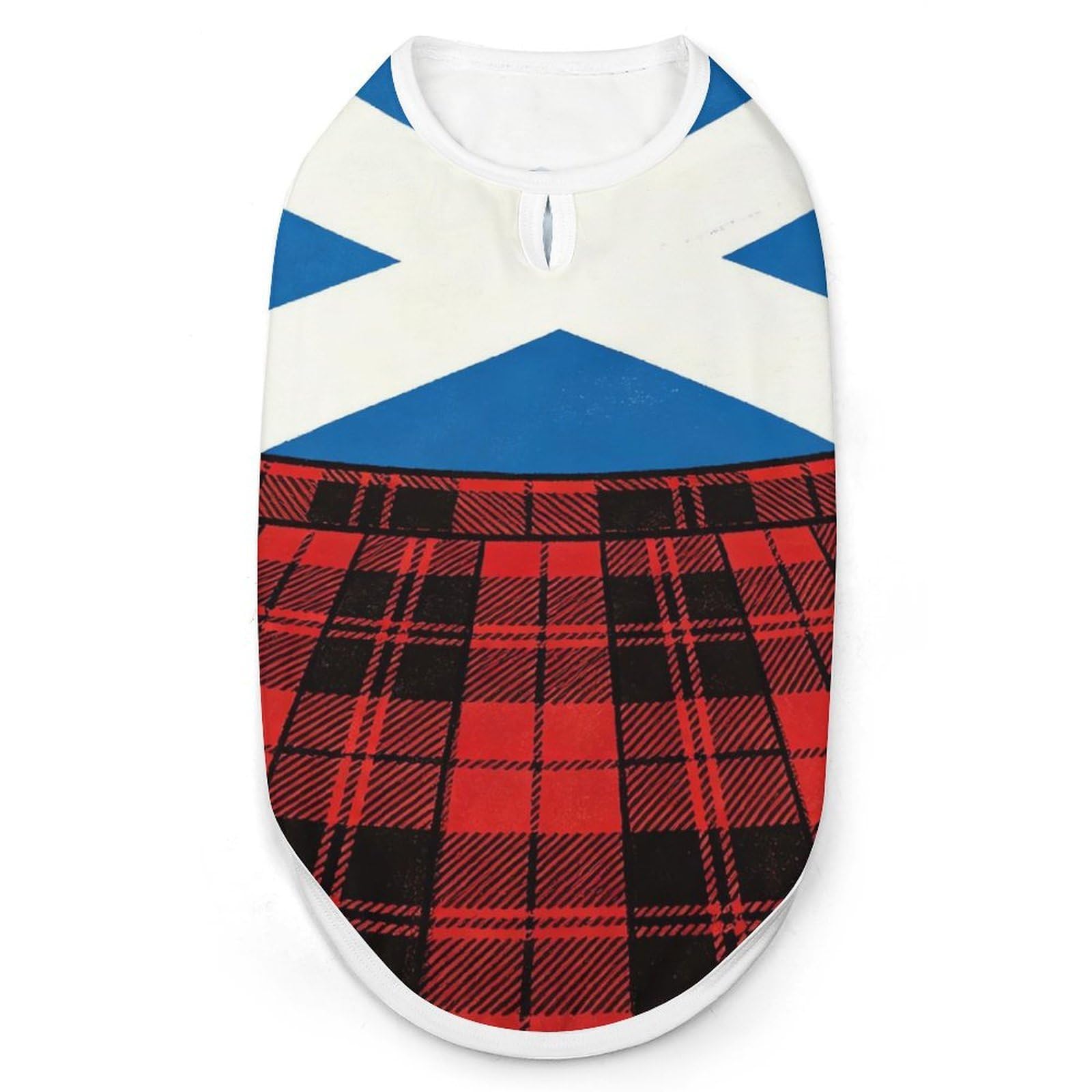 Scottish Flag Tartan Skirt Cute Dog Vest Pet Clothes Sleeveless Shirt