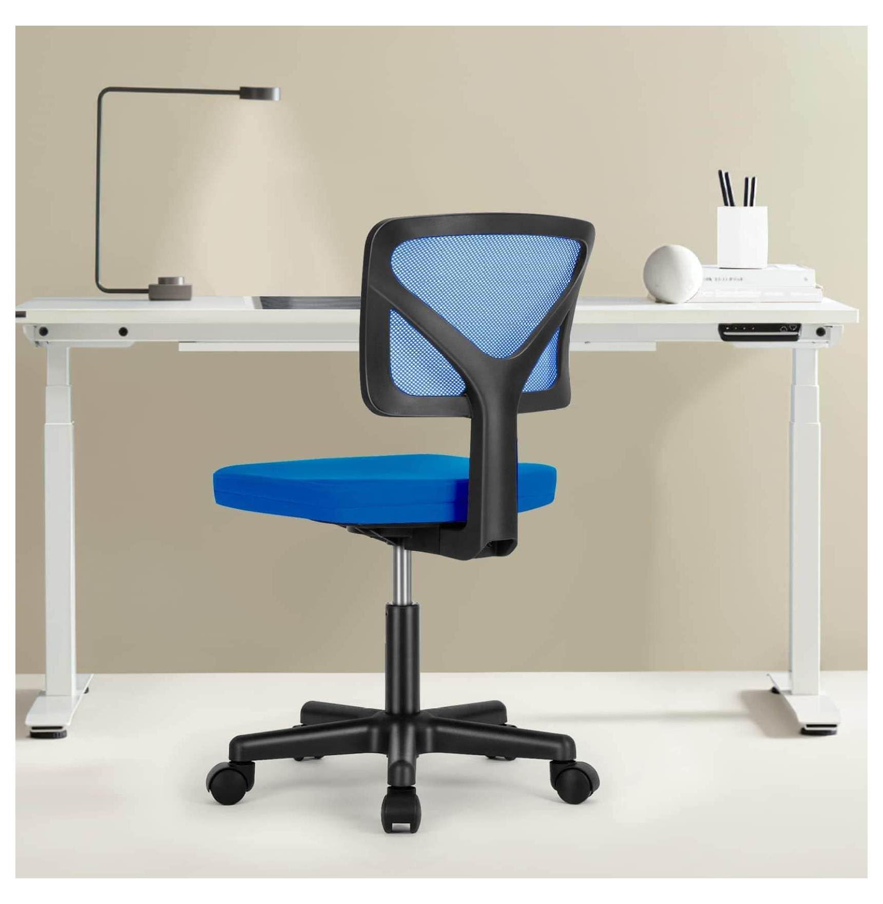 Mesh Office Chair Armless Computer Chair Ergonomic Desk Chair for Small Space Adjustable Height Task Chair with Breathable