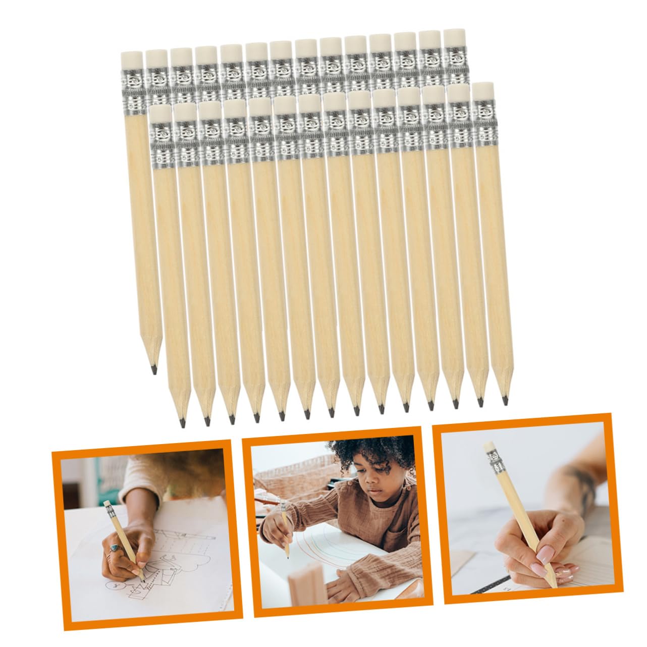 Artibetter 3 Sätze Rundstift Bleistifte Schreiben Hälfte Griff Stifte Skizzieren Bleistifte Ohne Spitze Halber Bleistift Kleine Stifte Mini Mini-bleistifte Für Hölzern 100 Stück * 3