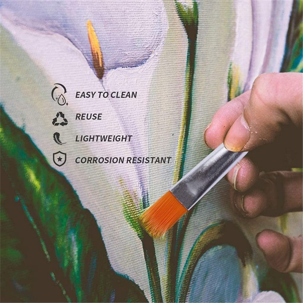 Set di pennelli for Pittura in Nylon for Pittura acrilica ad Olio for artisti, Disegno, Pennello for Pittura ad Acqua, Forniture artistiche