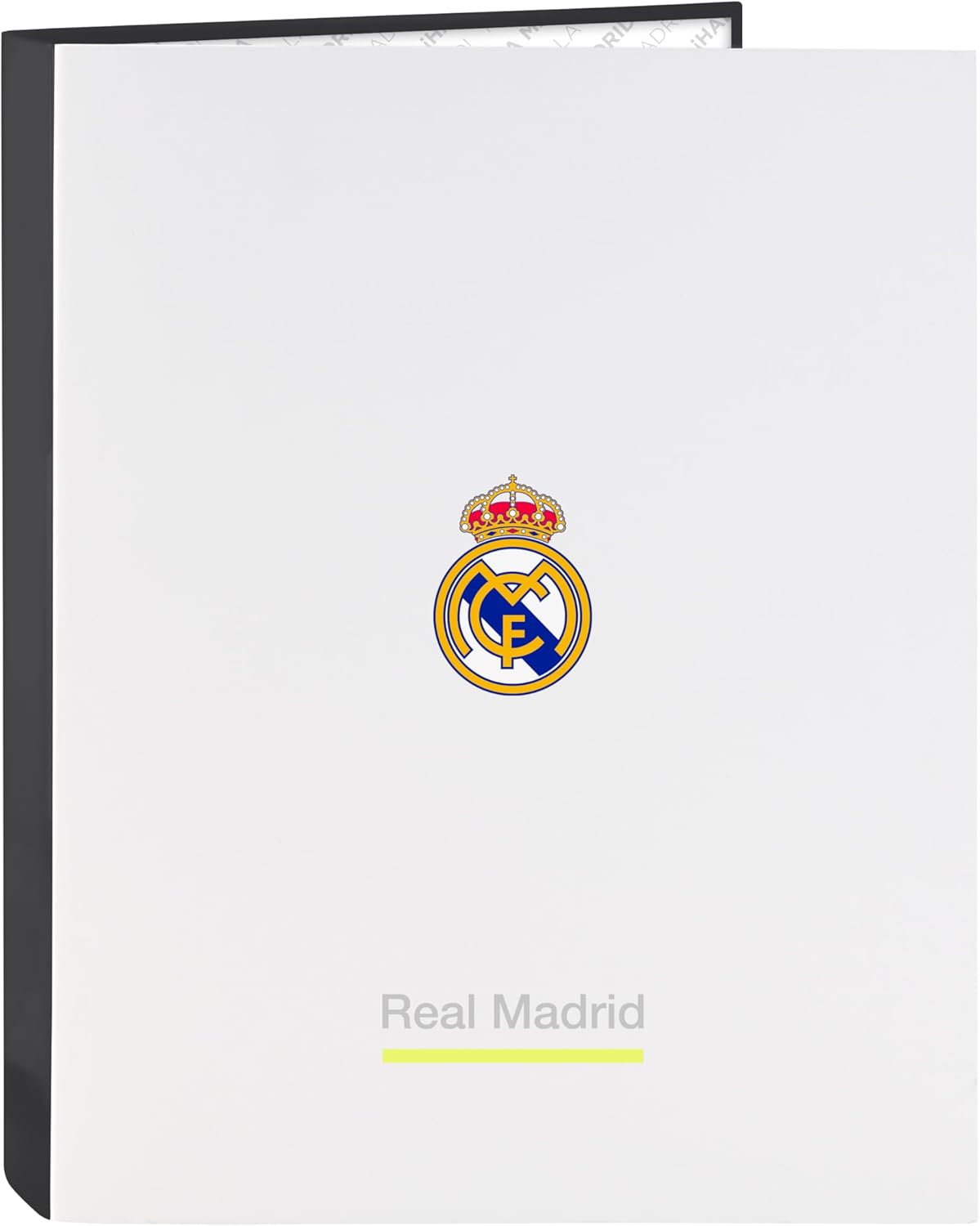Safta Real Madrid Equiicion 25/26 Folder with 4 Rings Ideal for Children of Different Ages Comfortable and Versatile Quality and Resilience 26.5 x 33 cm White M Casual, White, M, Casual