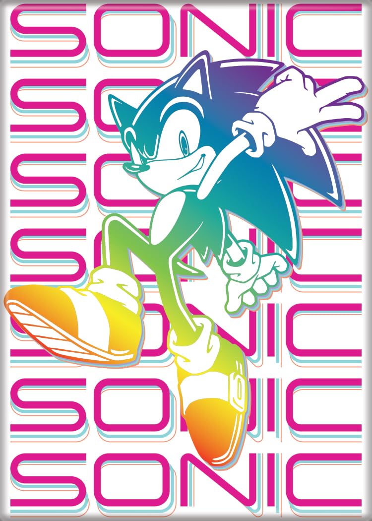 Ata-Boy Boys Multi Color Ata- Sonic Technicolor 2.5" X 3.5" Magnet