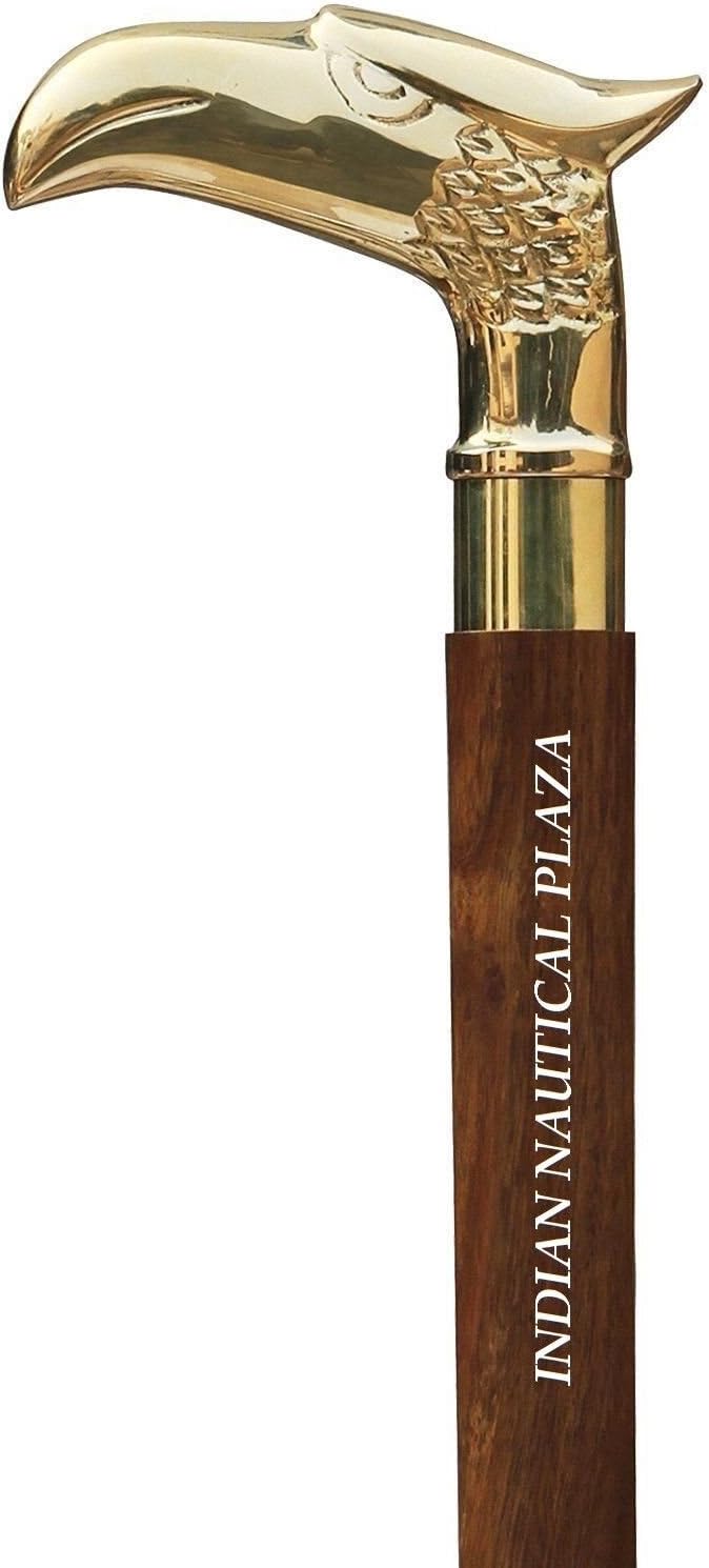 Amazon.co.jp Shaheera Nautical Eagle Walking Stick Rareイーグルヘッド木製杖