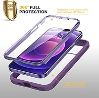 Vista 545 de Diaclara - Funda diseñada para iPhone 15 Plus de 6.7 pulgadas, transparente, cuerpo completo, con protector de pantalla, resistente de protección
