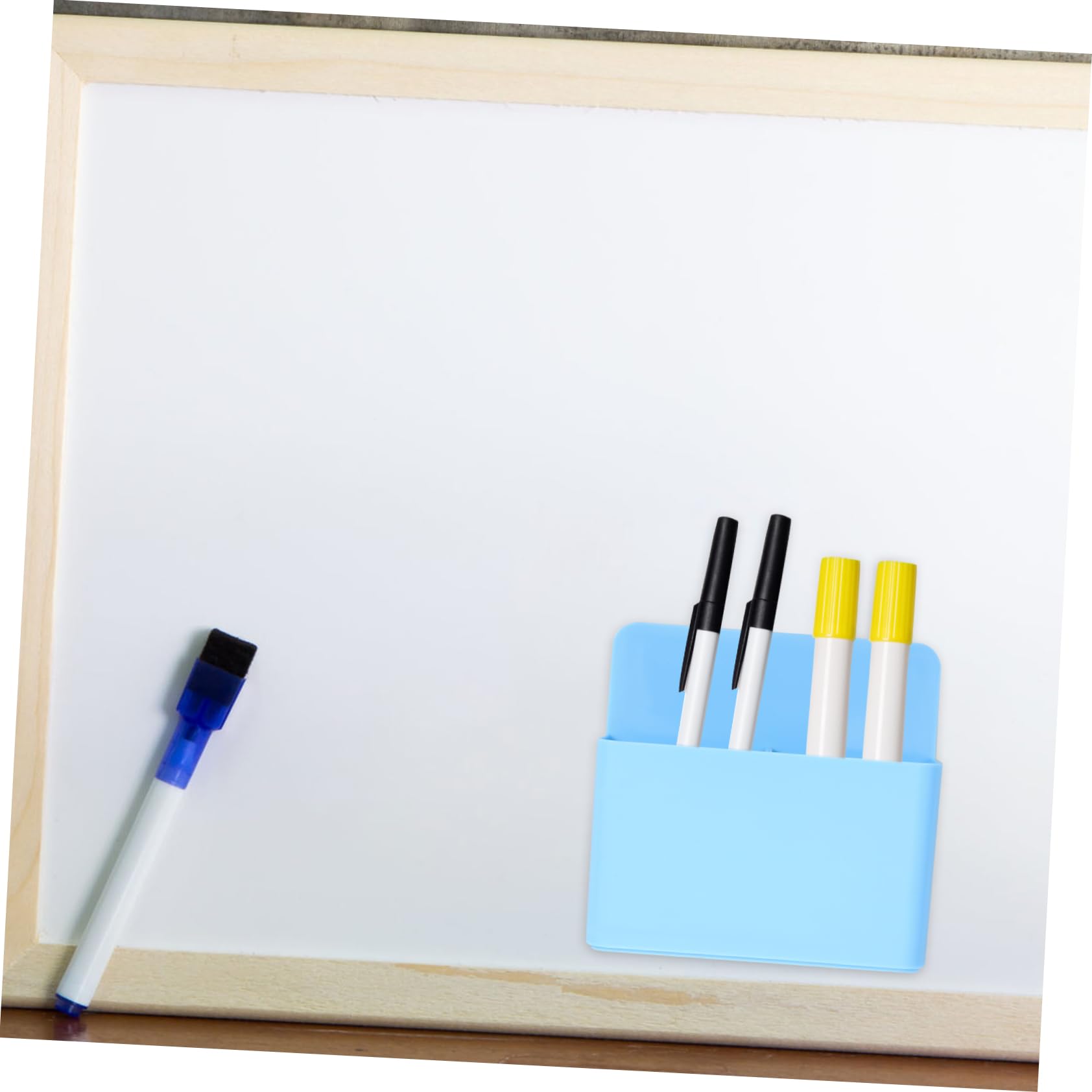 Gadpiparty 5 Pezzi scatola portapenne magnetico organizzatore portapenne per lavagna magnetica contenitore per penne portaoggetti frigorifero Porta di deposito a penna AbS Blu