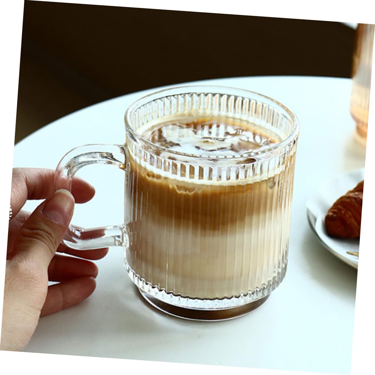 2sets Glass Mug Handle Slipping Handle Daily Use Office Supply Tea Cup Coffee Mug Water Cup
