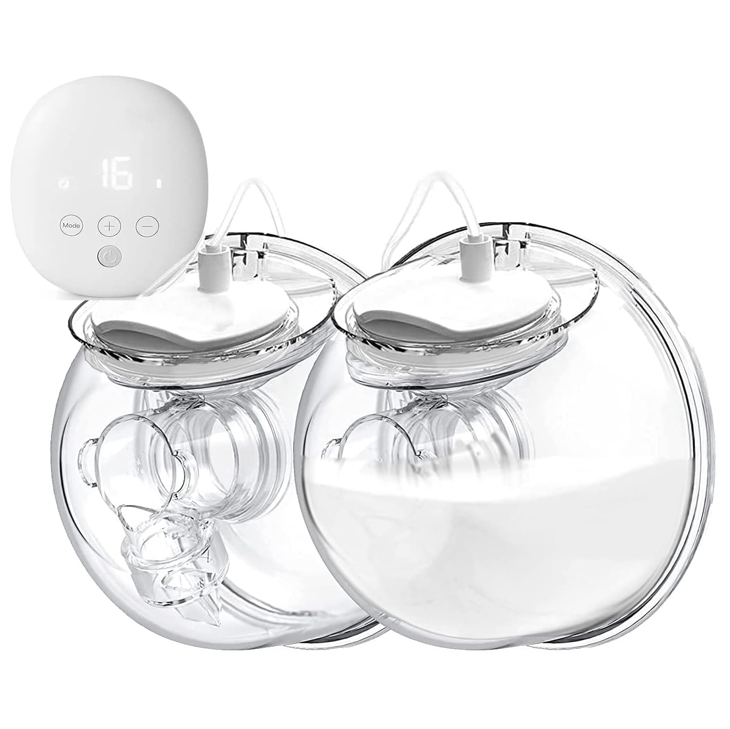 Wearable Breast Pump Hands Free Portable Electric Breast Pump with Massage Mode Wear Breast Pump with 16 Levels 4 Modes Suction Breastfeeding Pump,24mm