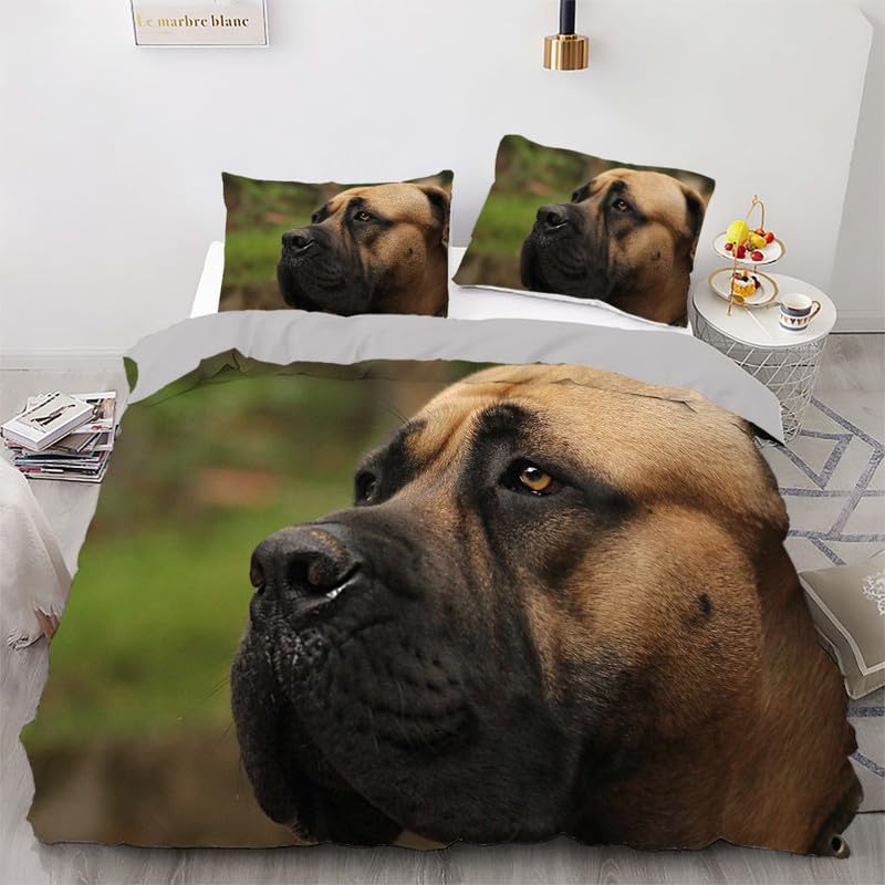 Funda nórdica de pitbull verde para cama 150 de microfibra con 2 fundas de almohada