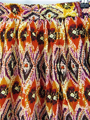 Chaudry Women's Long Length Pull-On Skirt-Boho, Peasant,Gypsy (Medium, Pink Multi)2