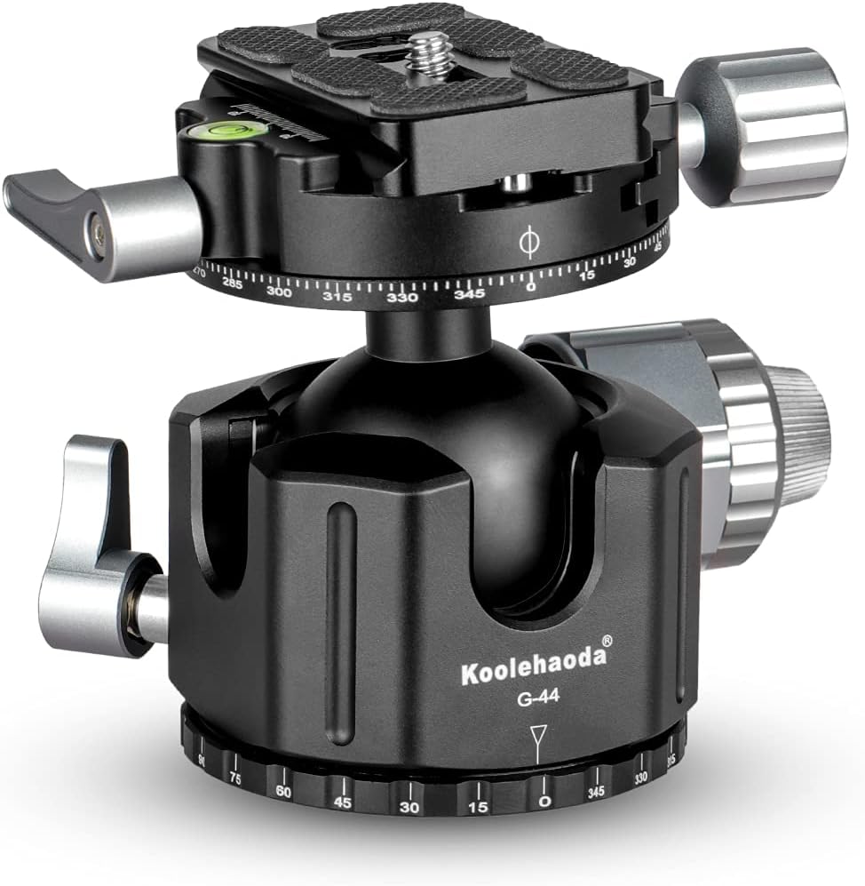 koolehaoda G44 Low Profile Ball Head,Double Panoramic Head with Quick