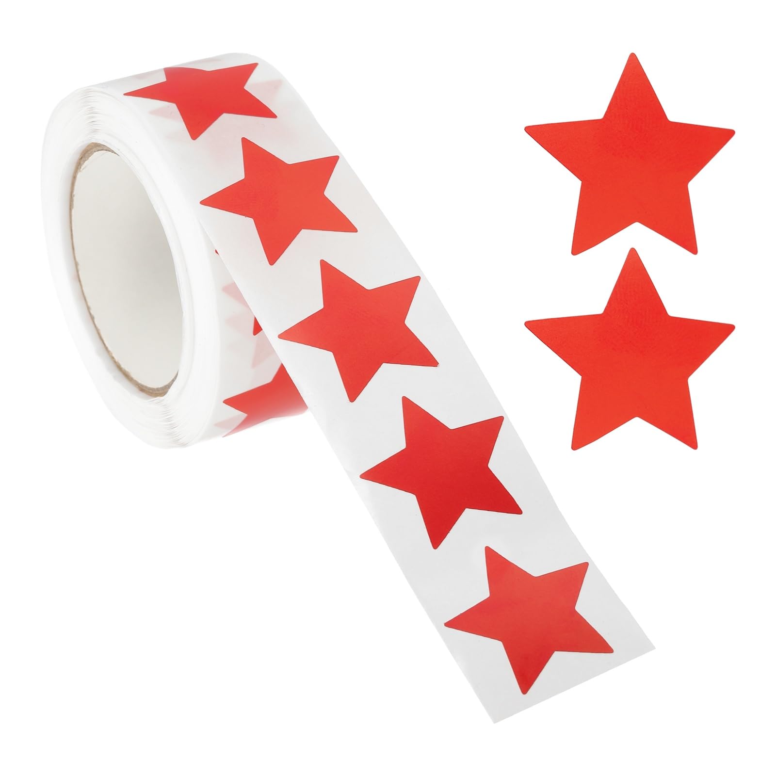 PATIKIL Star Stickers Roll 1", 500 Pcs Self-Adhesive Reward Stickers Star Labels for Behavior Chart Classroom Teacher Supplies and DIY Craft, Red