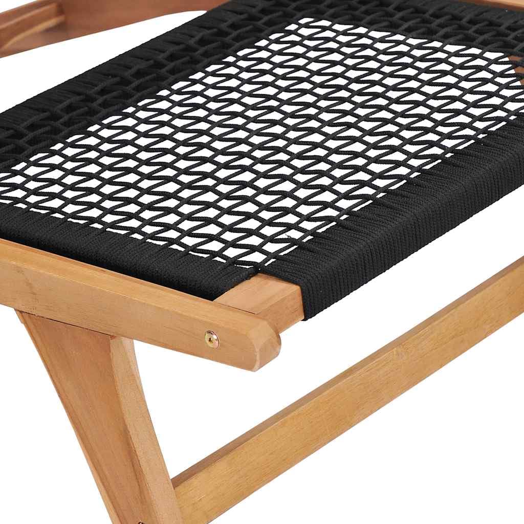 SYDE Sdraio in teak con poggiapiedi rimovibile
