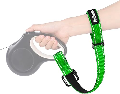 Miniatura 9 de PetBonus Correa de muñeca para perro, correa de seguridad para correa retráctil, correa reflectante corta para pasear perros con mango acolchado