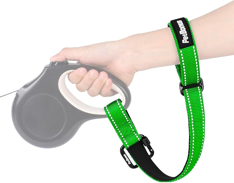 Guia de Segurança para Cães com Pulseira Ajustável, Mosquetão com Trava e Faixa Refletiva PetBonus
