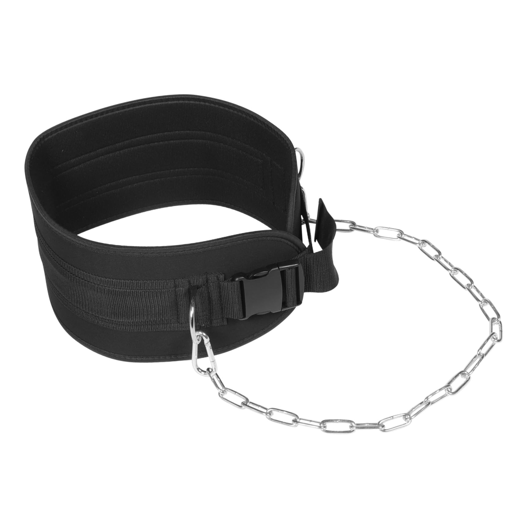 Gewichtsgürtel mit Konturiertem Taillendesign und Langer Kette mit Dicker Schnalle Schützt Klimmzug Nylon Eisen Material für Gewichtheben Bodybuilding und Krafttraining