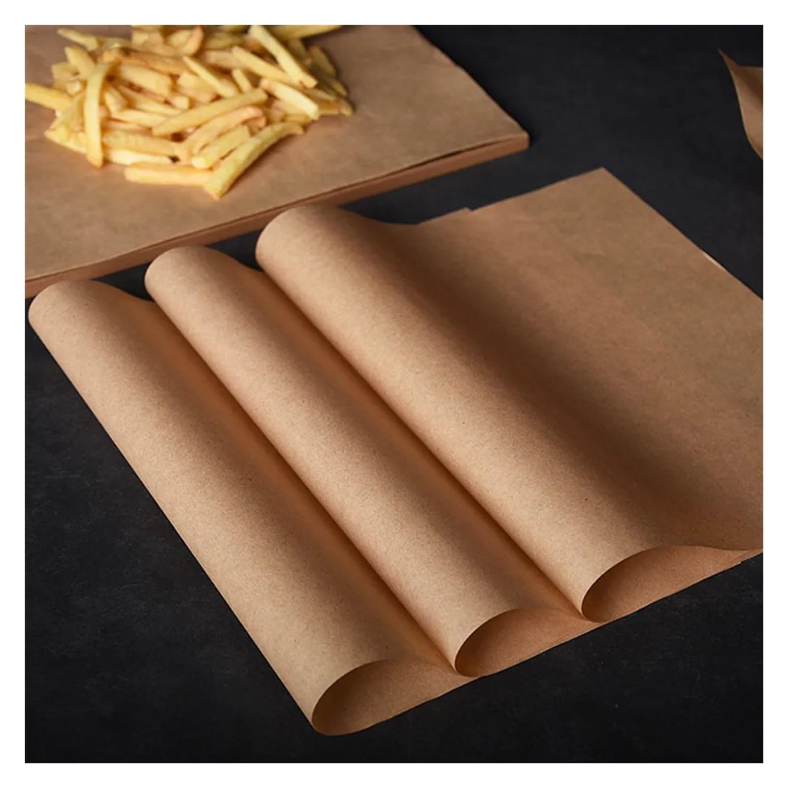 Hojas de papel pergamino a prueba grasa, 100 unidades revestimientos for hornear compatibles con horno, freidora aire apta for microondas y refrigerador