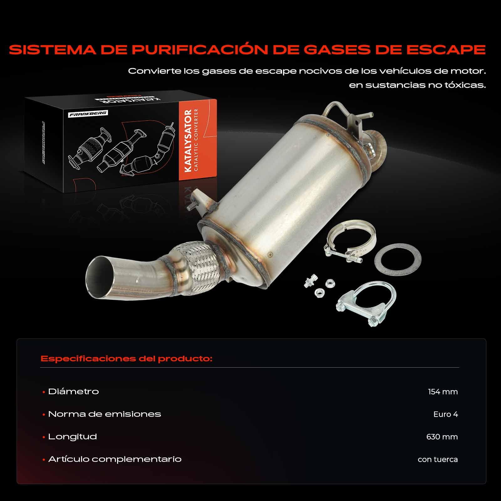 Frankberg Filtro de partículas diésel (DPF) 18307812279 | Compatible con: Serie 1 Convertible E88, Serie 1 E81, Serie 5 E60, Serie 3 Coupé E92, Serie 3 Touring E91, X1 E84