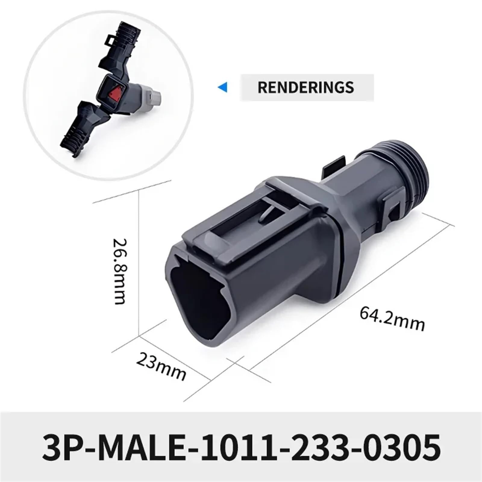 Connettore a clip per auto, 2-12P, maschio e femmina, guaina protettiva fissa, tubo corrugato, clip fissa, clip per cablaggio (3P-maschio)