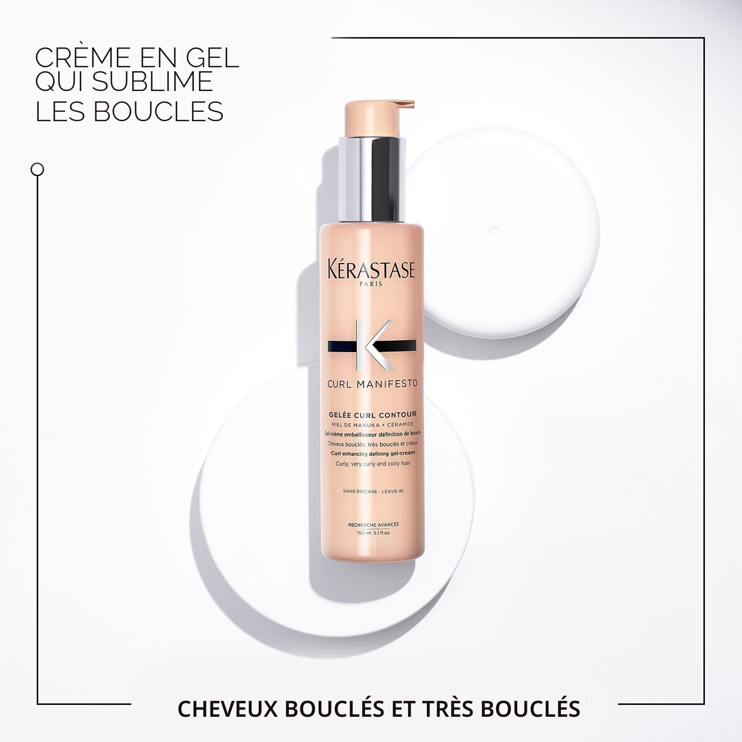 KERASTASE Curl Manifesto - Gelée Curl Contour - Gel-Crème Embellisseur de Boucles - Méthode Boucles - Hydrate & Définit - Miel de Manuka & Céramides - Cheveux Bouclés, Frisés & Crépus - 150 ml