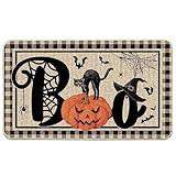 Bonsai Tree Halloween Door Mat, Halloween Decorations Doormat, Welcome Mats for Front Door, Boo Spooky Outdoor Mats for Front Decorations, 17x29 Inches