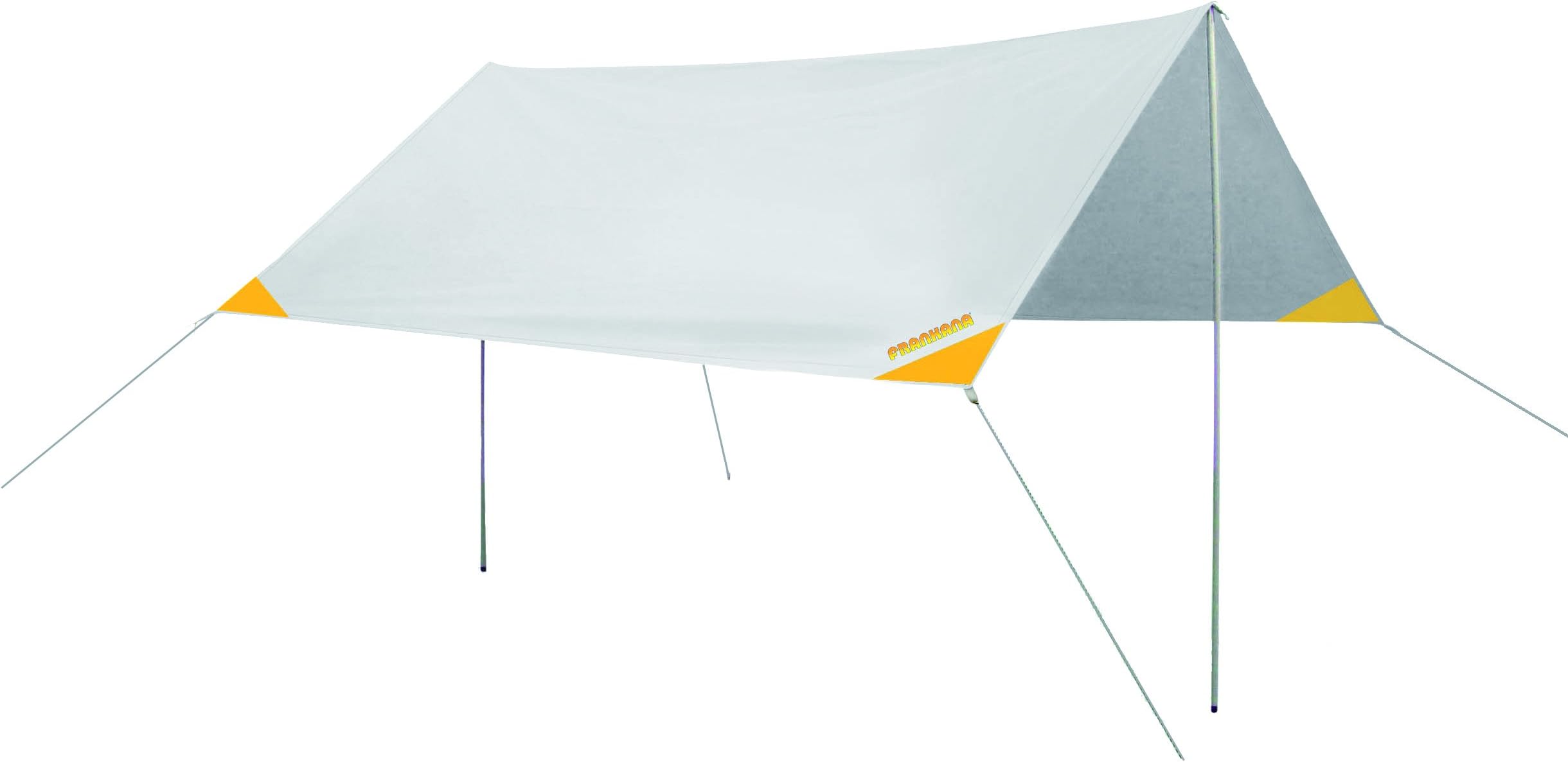 Frankana Tarp Basic Sun Shelter Sail & Poles Camping Caravan Light Grey 3x4m