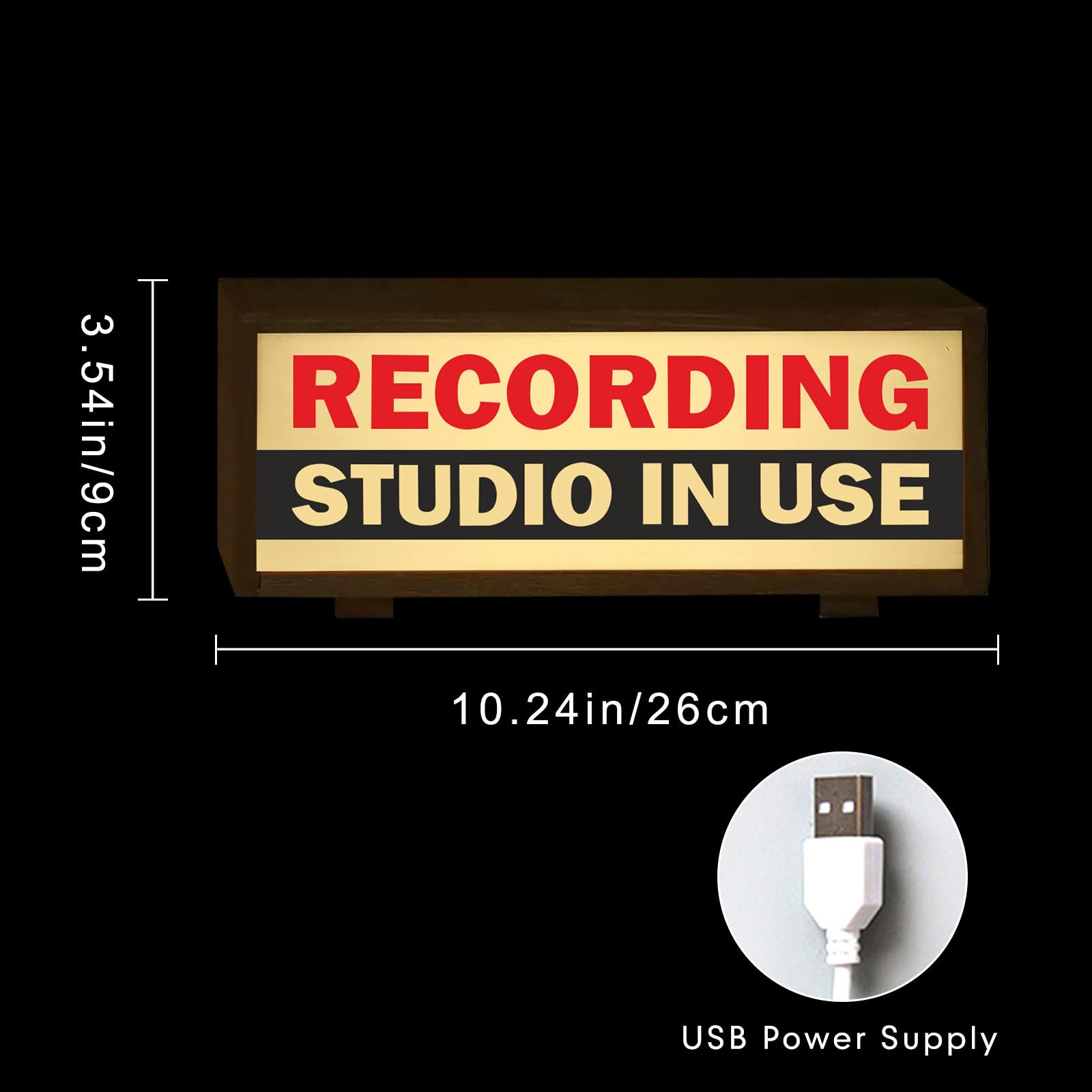 Panneau LED pour studio d'enregistrement, boîte lumineuse insonorisée, studio d'enregistrement en utilisation, lumière pour streamers, podcaster, musiciens, plaque pour bar à musique