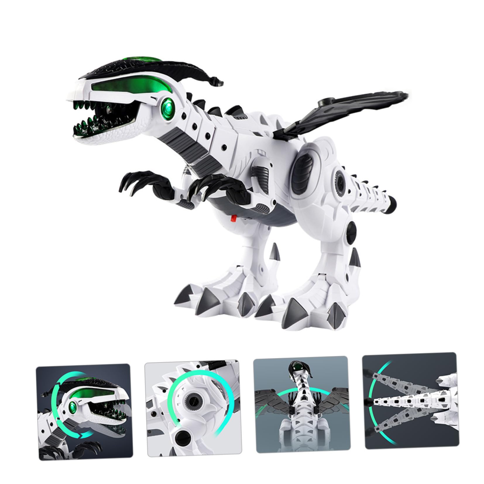 Dinosaurio Mecánico Eléctrico de Mesa Grande con Vapor y Sonidos Realistas