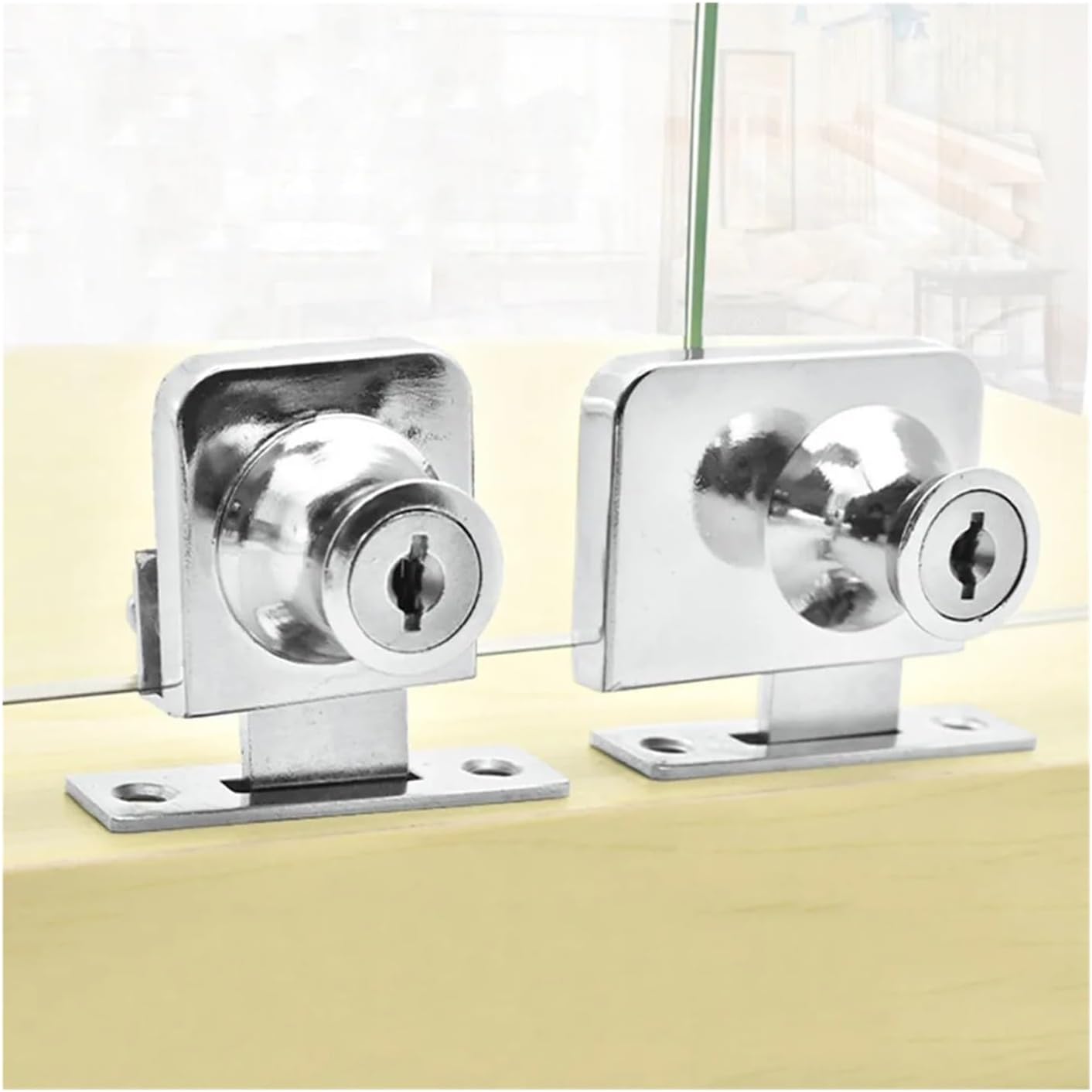 Security Cam Lock Cabinet Locks 2 Sets with Keys for 5-8mm Sliding Glass Doors Multicolor(Color7)