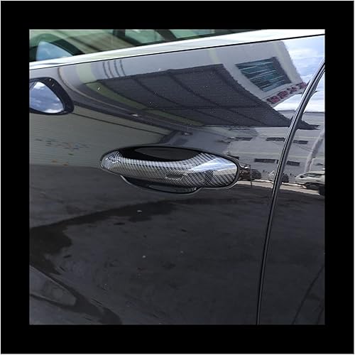 Miniatura 4 de AkosOL Compatible for Porsche Macan 2014-2023 Dry Carbon Fiber Car Exterior Door Handle Cover Trim Sticker Accessories (with Holes)