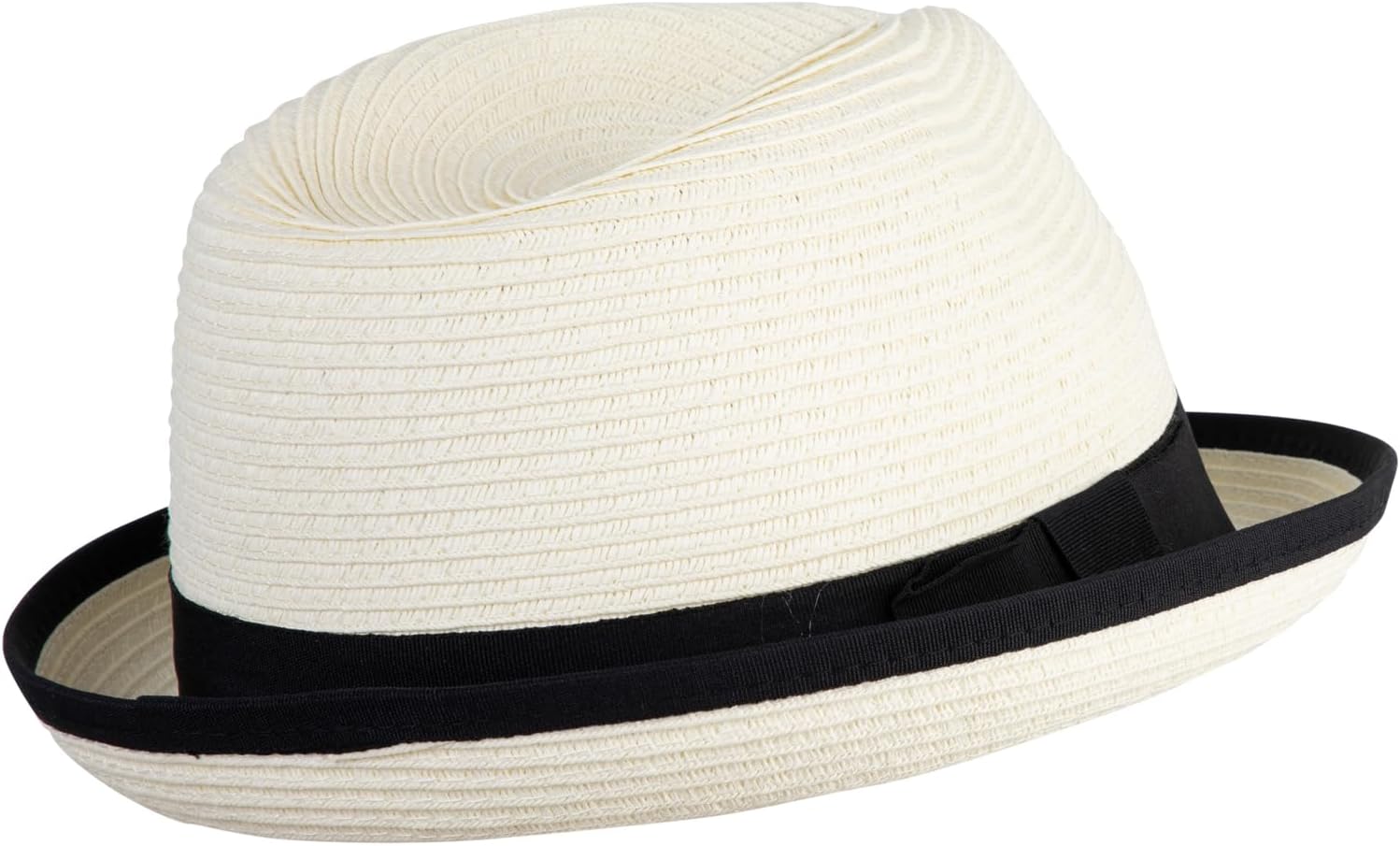 Women's Black Edging Braid Fedora Hat