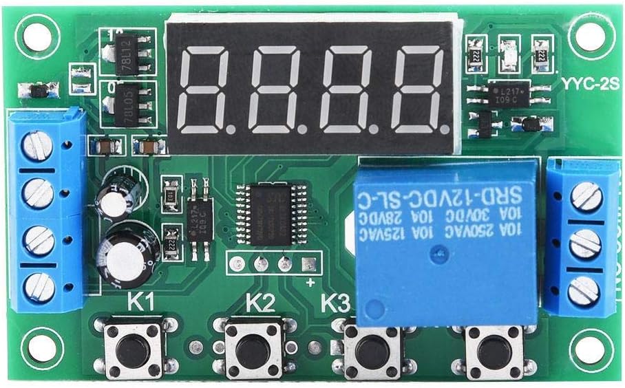 Digital Timer Relay Module with LED Display Adjustable 24 Functions for Industrial Home