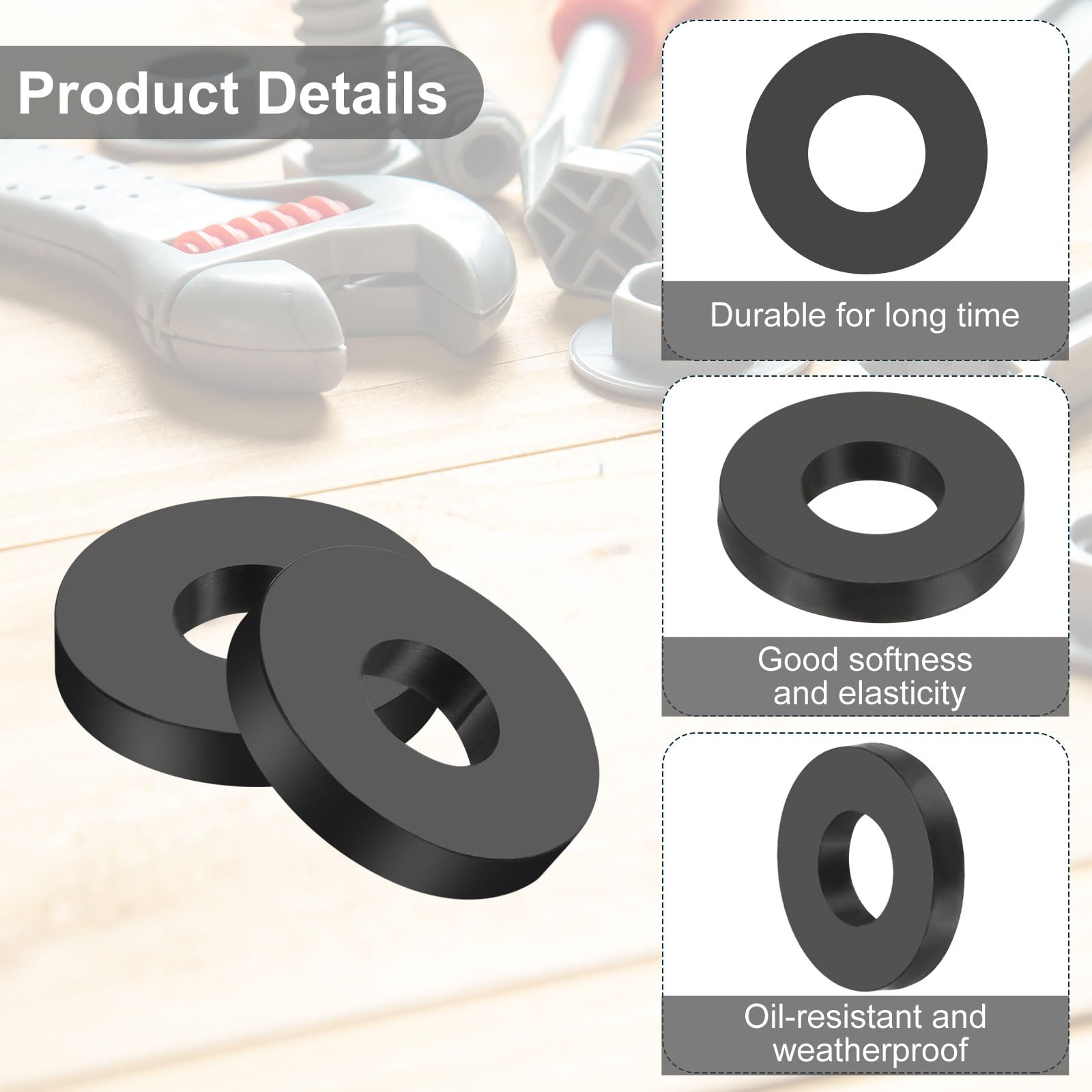 PATIKIL Multi Purpose Rubber Spacer - Image 3