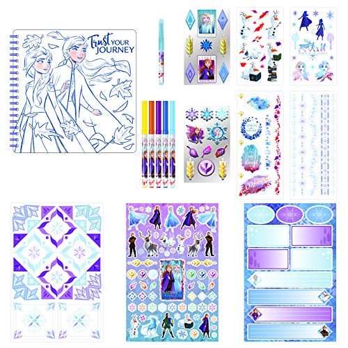 Disney Frozen 2 Elsa + Anna Kids Scrapbook Kit Crafting Art Activity Set w/ Stickers