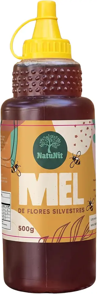 Mel de Abelha Puro NatuNit - Bisnaga Prática Anti-Gota - Florada Silvestre 100% Natural (250g)