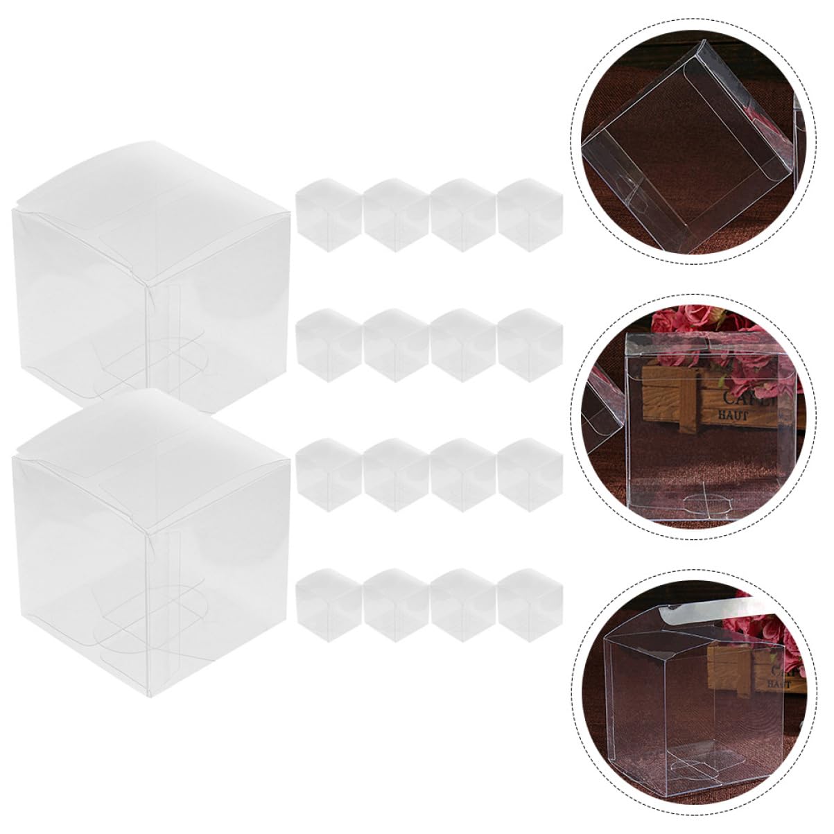 Alipis Scatole Regalo Trasparenti in Pvc 20pezzi per Dolci Feste e Compleanni Eleganti Confezioni Regalo Multiuso