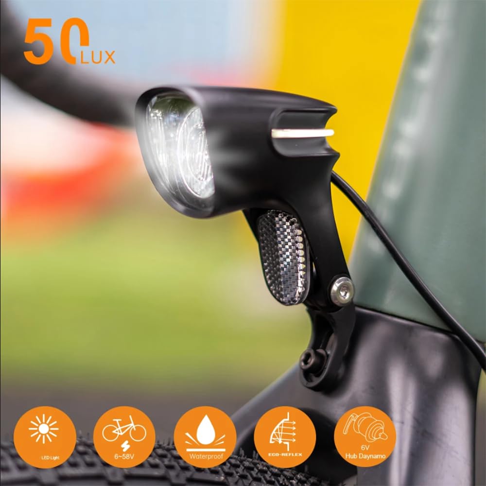 Ebike Faro LED Luce 50Lux E-Bike Luce E Scooter Elettrico Luce Anteriore Accessori Ciclismo Bici Luce Portatile