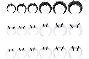 18 Pcs Acrylic Septum Pincher Kit: Stretch Your Septum Safely and Stylishly