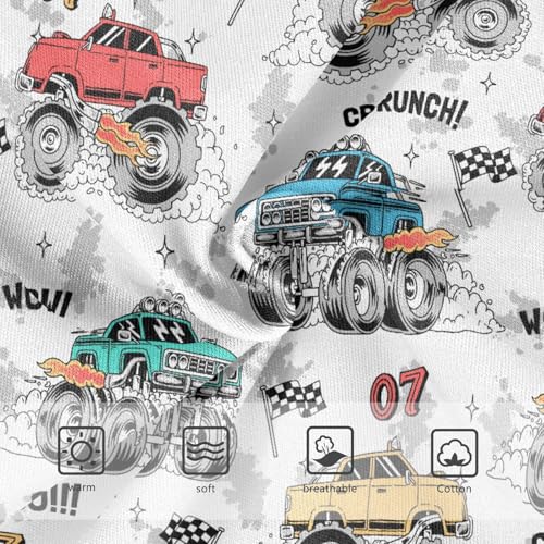 Little Girls' Soft Cotton Underwear Kids Breathable Comfort Monster Truck Panties Briefs Toddler Undies3