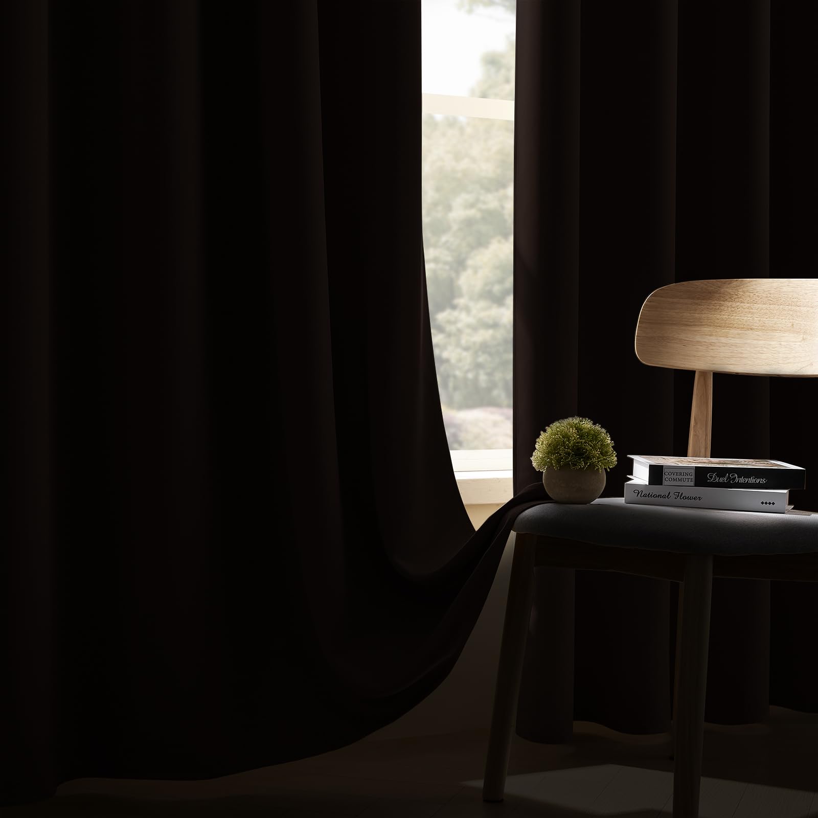 CUCRAF Blackout Curtains 63 inch Length 2 Panels Set - Image 4