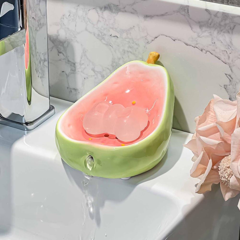 Portasapone multifunzionale per la casa, dispenser di sapone in ceramica, portaoggetti salvaspazio da doccia per uso domestico e portasapone