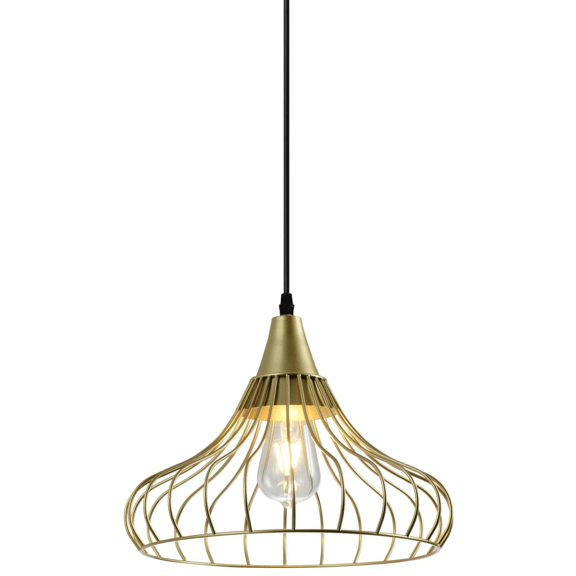 GTV LOTTE Ceiling Light, 2646, AC220-240V, 50/60Hz, 1*E27, IP20, Diameter 33 cm, Simple, Gold