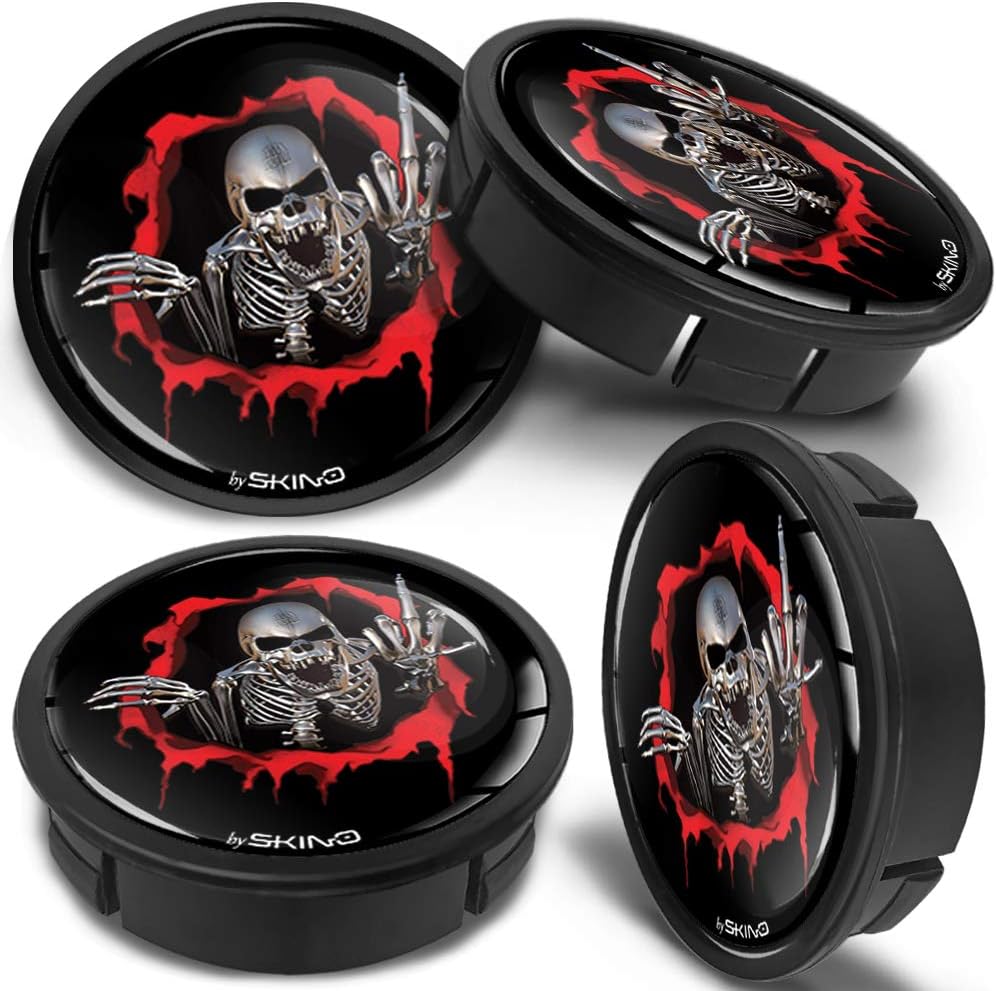 60mm Wheel Centre Caps Set of 4 – Black ABS Plastic Alloy Wheel Hub Caps Replacement – Push Fit Car Wheel Centre Caps – Multiple Designs (CX 20)